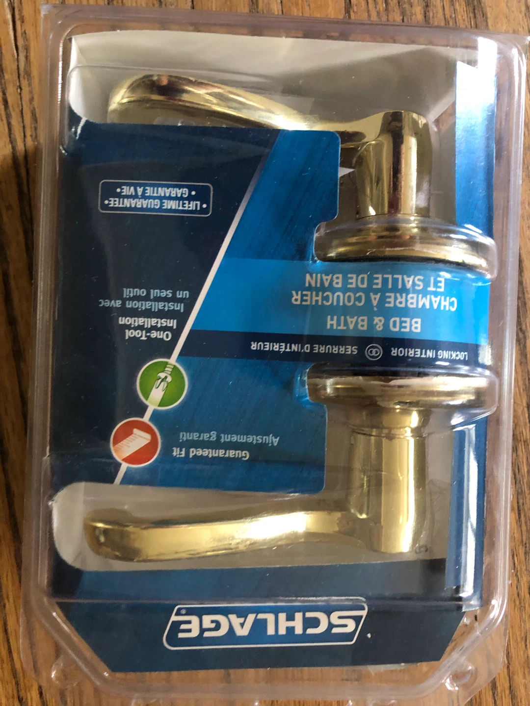 Schlage BED & BATH Locking Interior Door Handleset - photo 2
