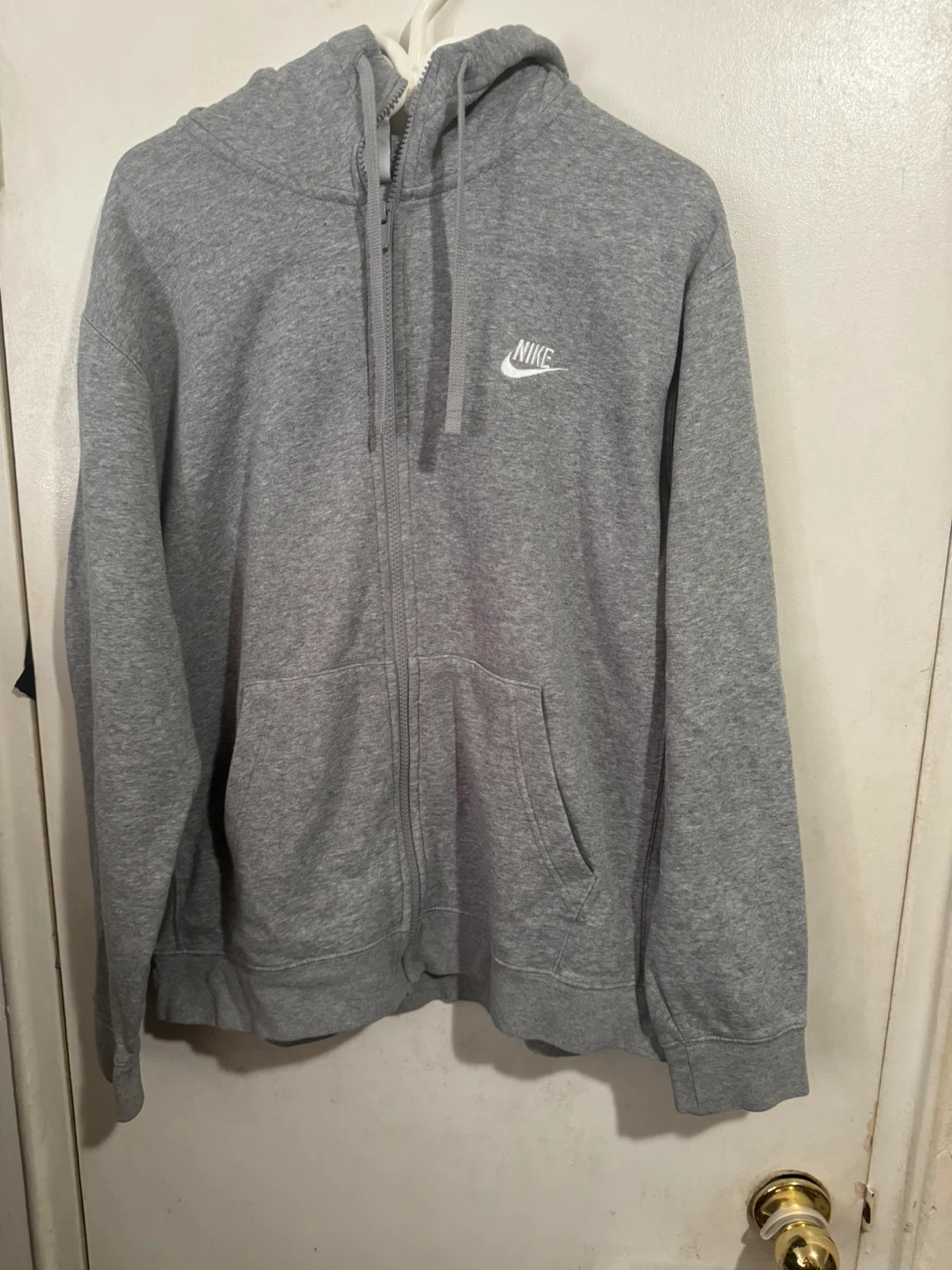 Nike Grey Zip-Up Hoodie