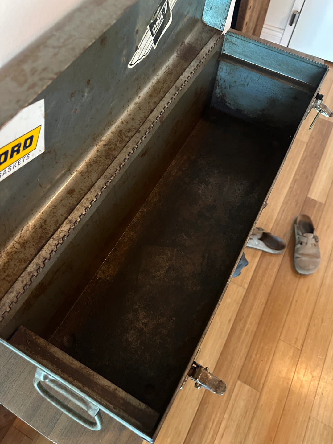 LARGE VINTAGE CRAFTSMEN STEEL TOOL KIT BOX - photo 4