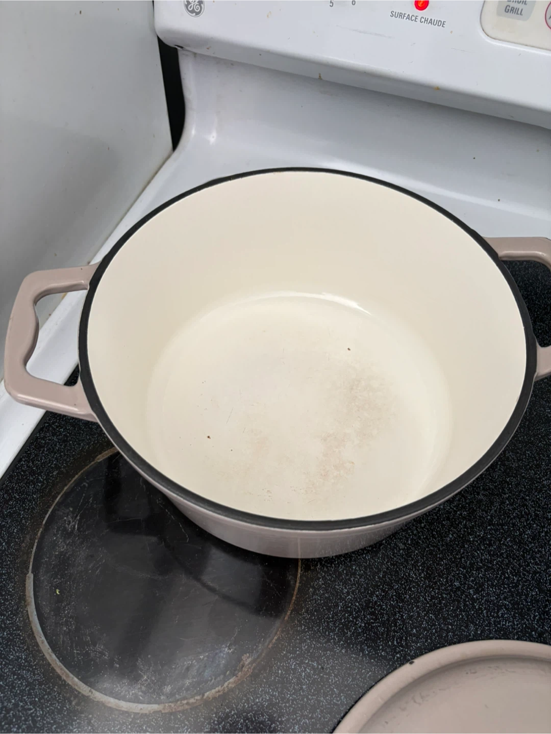 Marmite en fonte émaillée beige - photo 3