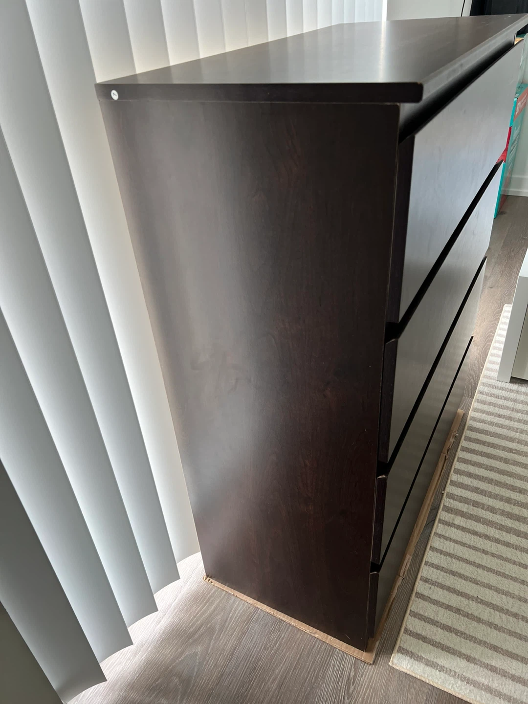Dark Wood 4-Drawer Dresser - photo 2