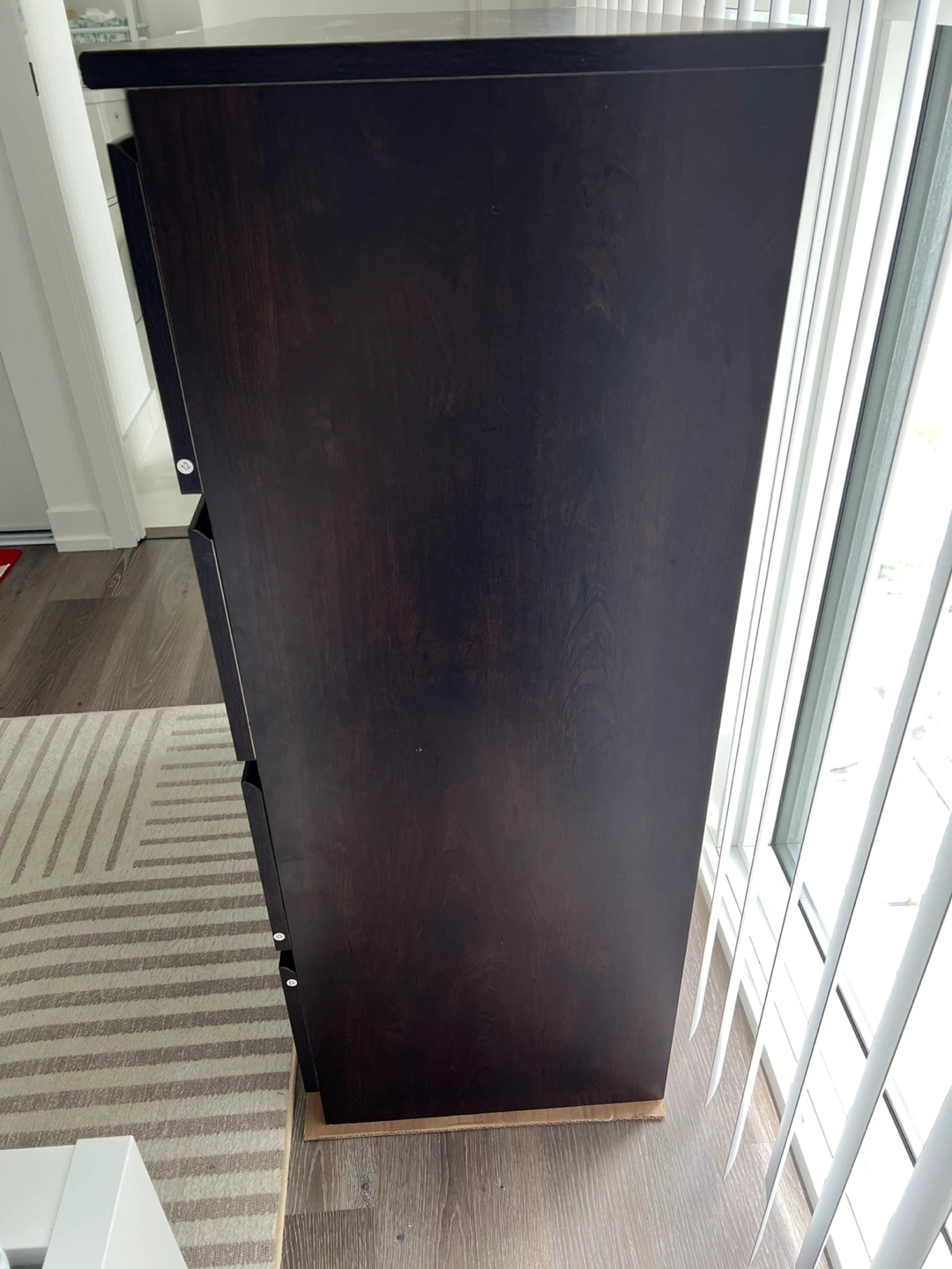 Dark Wood 4-Drawer Dresser - photo 3