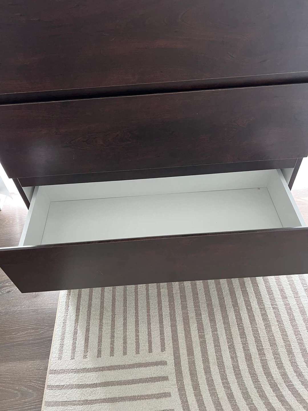 Dark Wood 4-Drawer Dresser - photo 5
