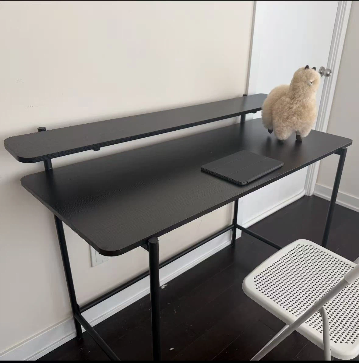 Black Computer Desk with Shelf