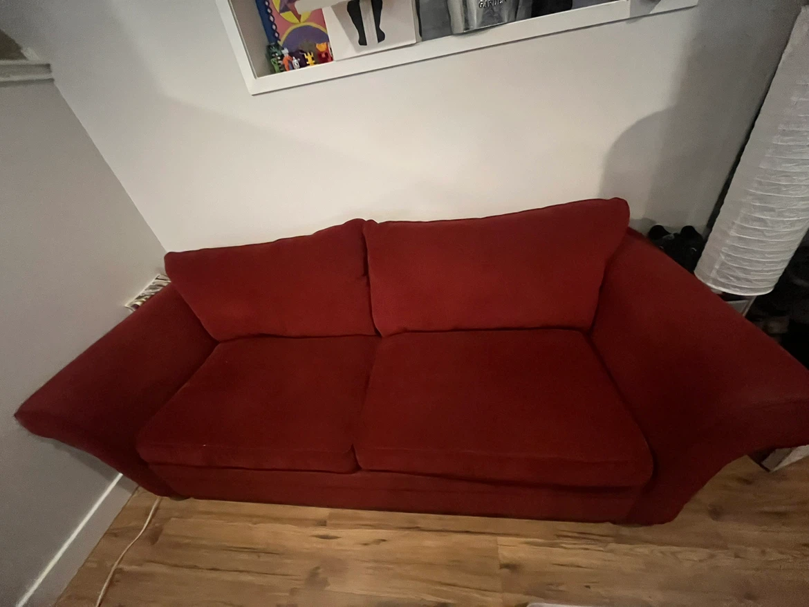 Red Sofa Bed with Mattress