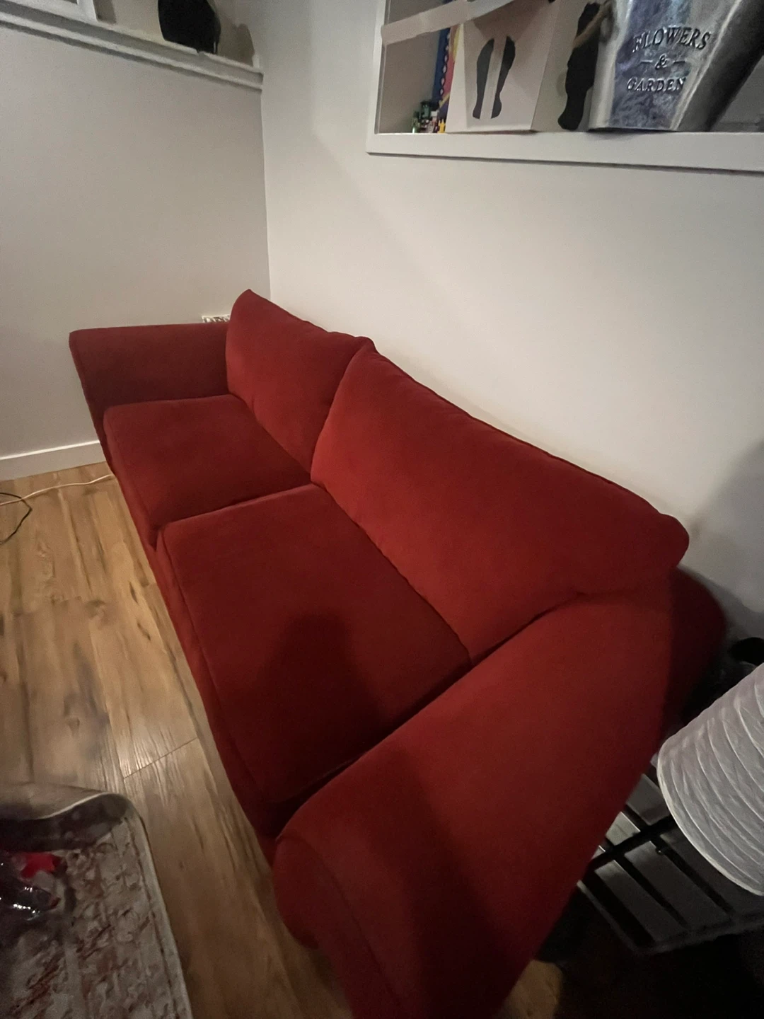 Red Sofa Bed with Mattress - photo 3