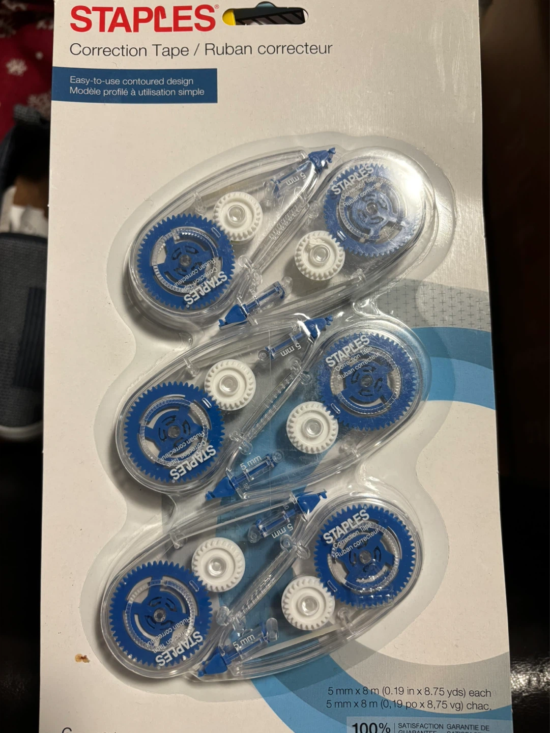 Staples Correction Tape - 3 Pack