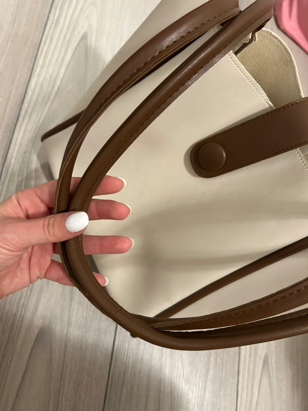 Cream and Brown Tote Bag - photo 4