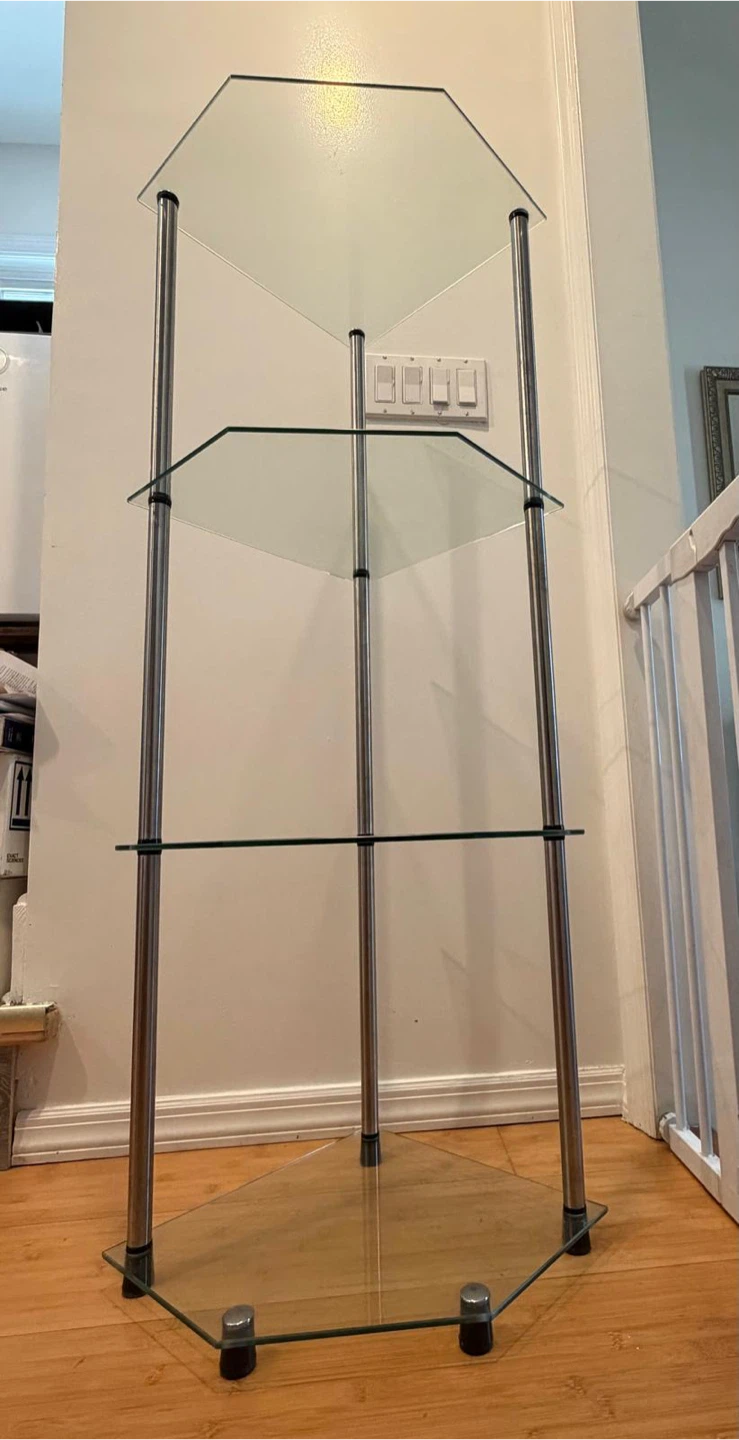 Glass Corner Shelf Unit - photo 2