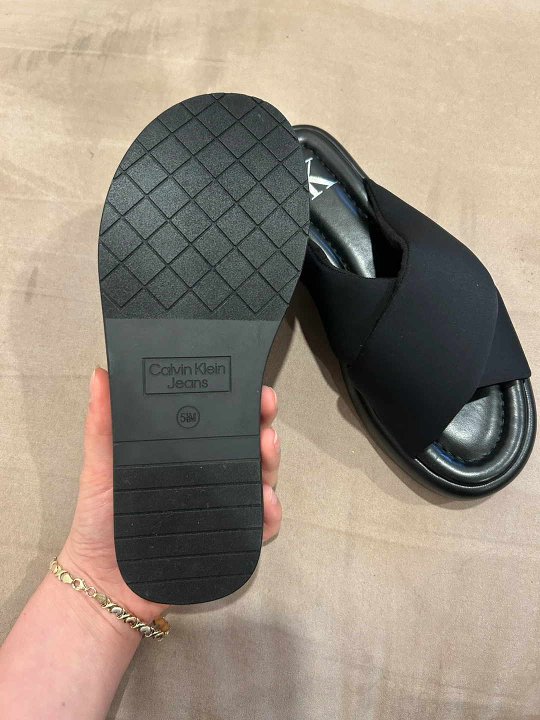 Calvin Klein Jeans Black Slide Sandals - photo 2