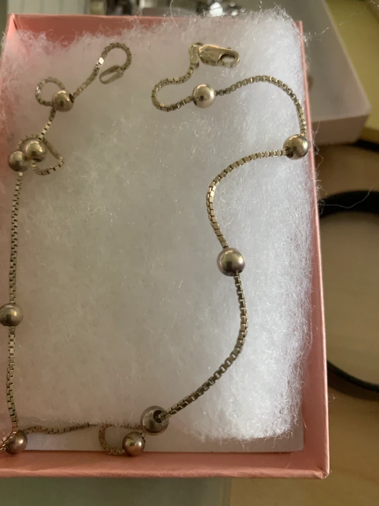 Sterling Silver Beaded Chain Necklace
