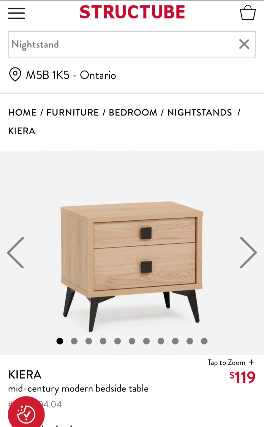 Structube KIERA Nightstand – Like New - photo 2