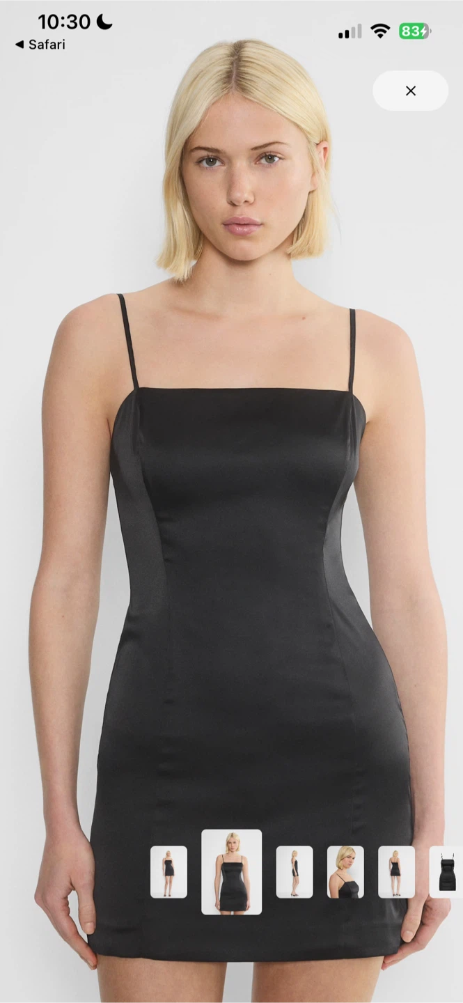 Sunday Best Satin Shimmer Dress - Black - photo 4