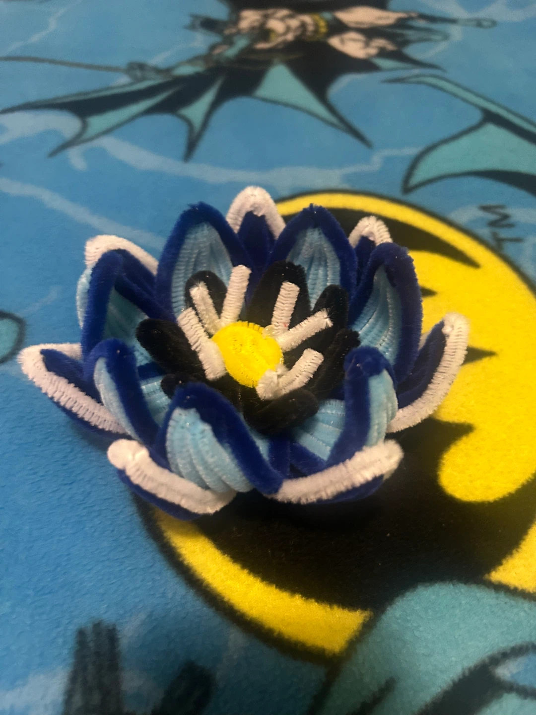 Handmade Blue Pipe Cleaner Flower - photo 2