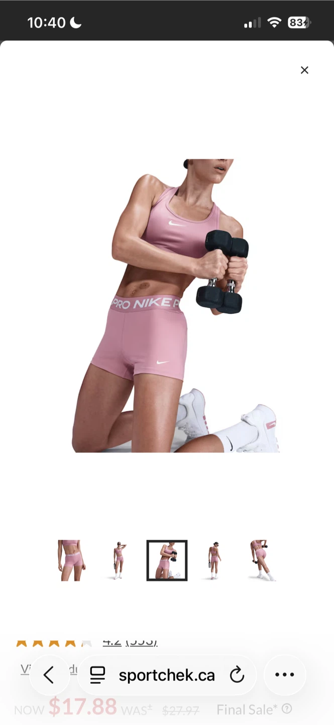 Nike Pro Pink Compression Shorts - photo 5