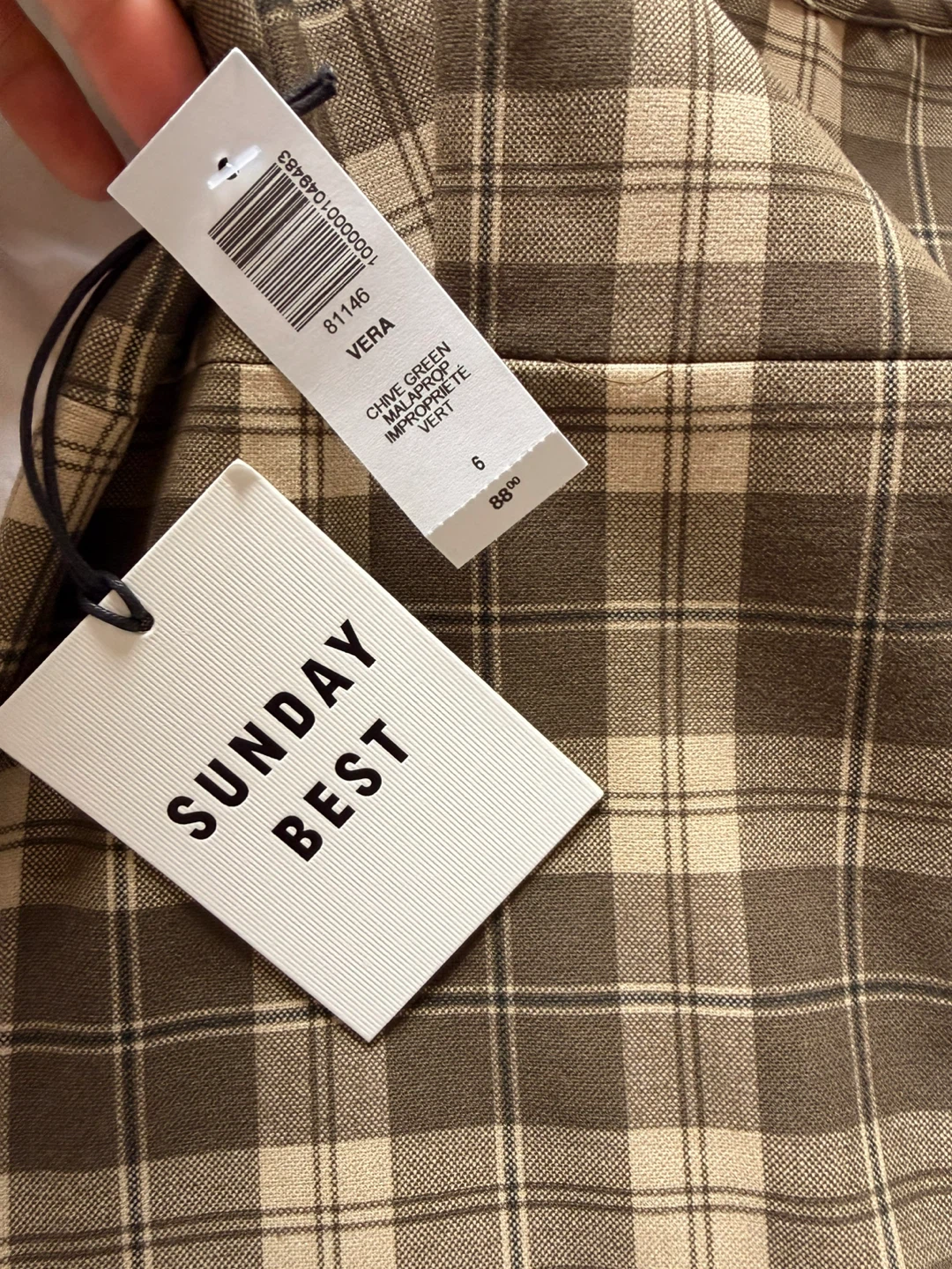 NWT Aritzia Sunday Best Plaid Mini Dress - Size 6 - photo 3