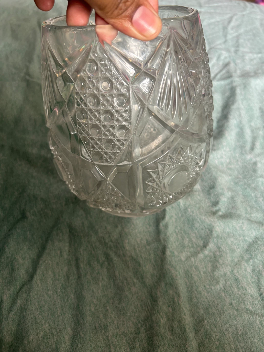 Vintage Cut Glass Vase