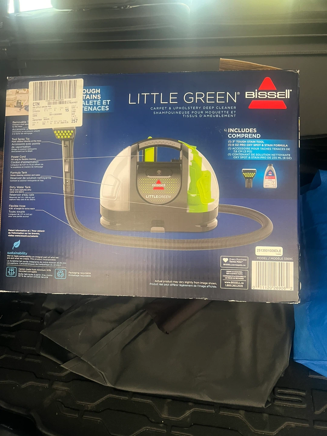 Bissell Little Green Carpet & Upholstery Cleaner - Like New! - photo 2