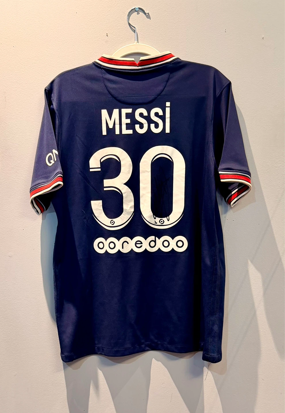 Paris Saint-Germain Messi #30 Jersey Signed by Presnel Kimpembe