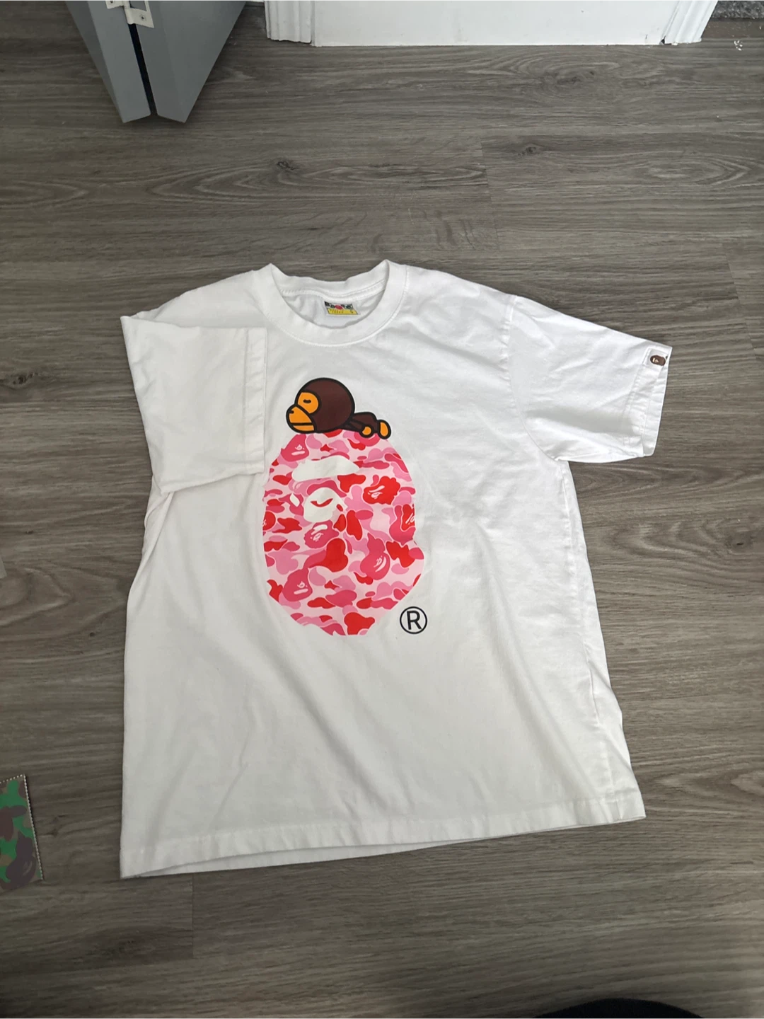 1:1 A Bathing Ape BAPE "Pink Camo Ape Head" Tee - photo 4