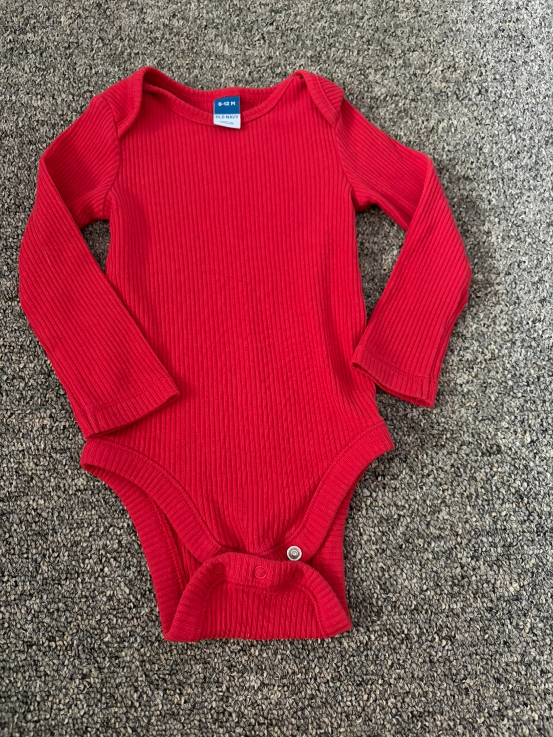 Old Navy Red Long Sleeve Bodysuit - 6-12 Months