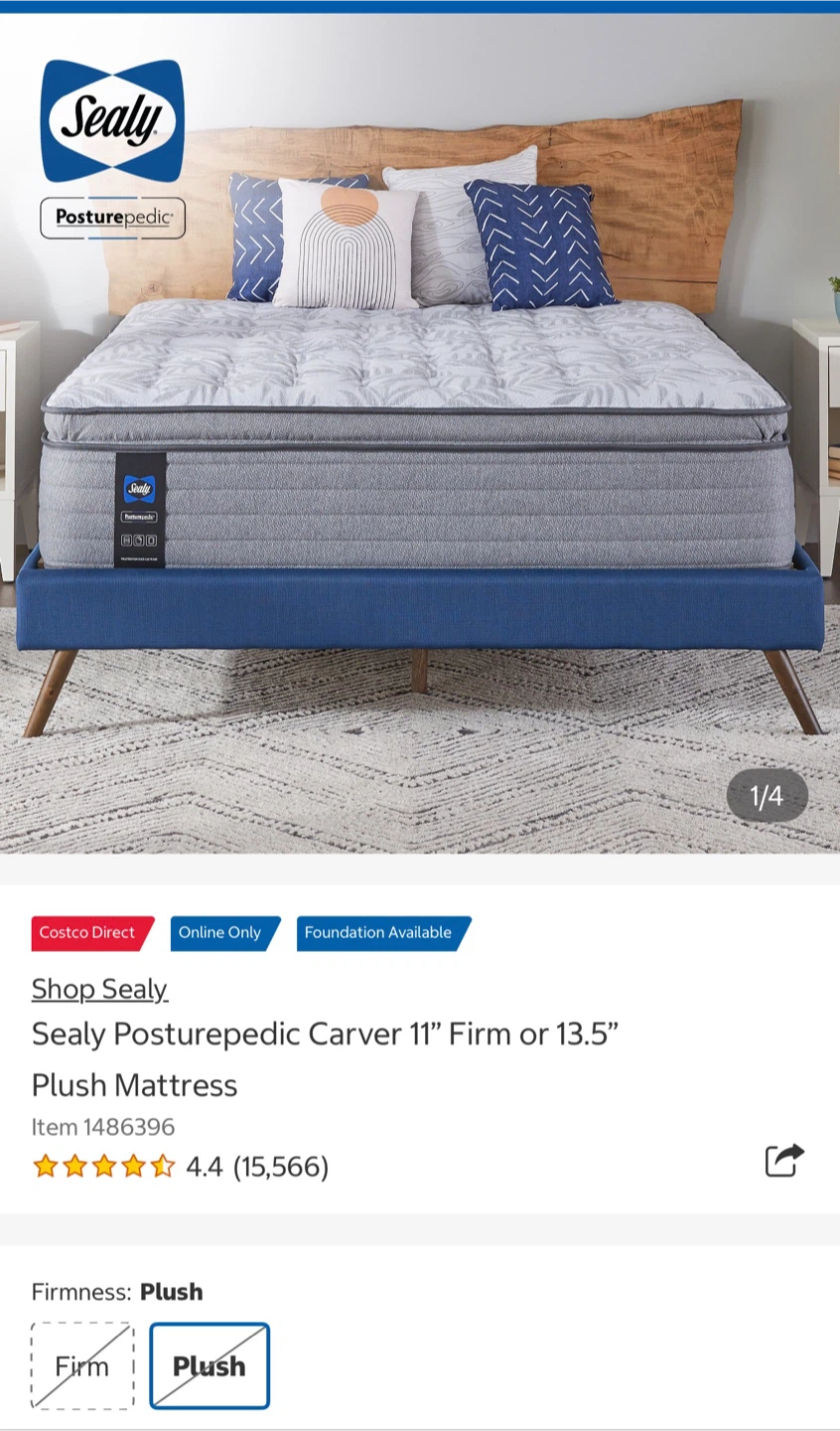 Sealy Posturepedic Cor 13.5" plush Mattress