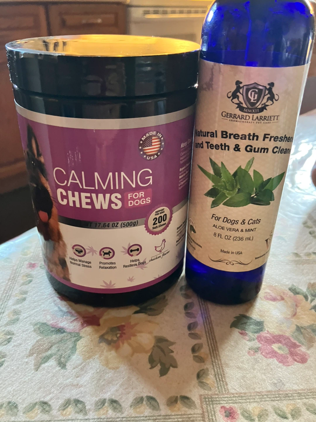 Dog breath freshener and Calming chews