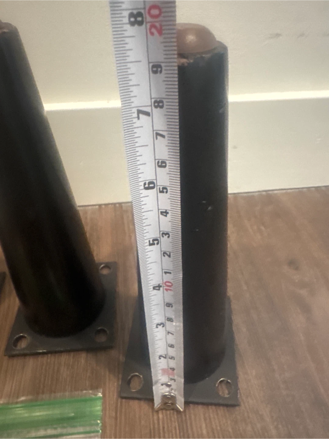 Set of 4 Black Tapered Furniture Legs with Screws - photo 2