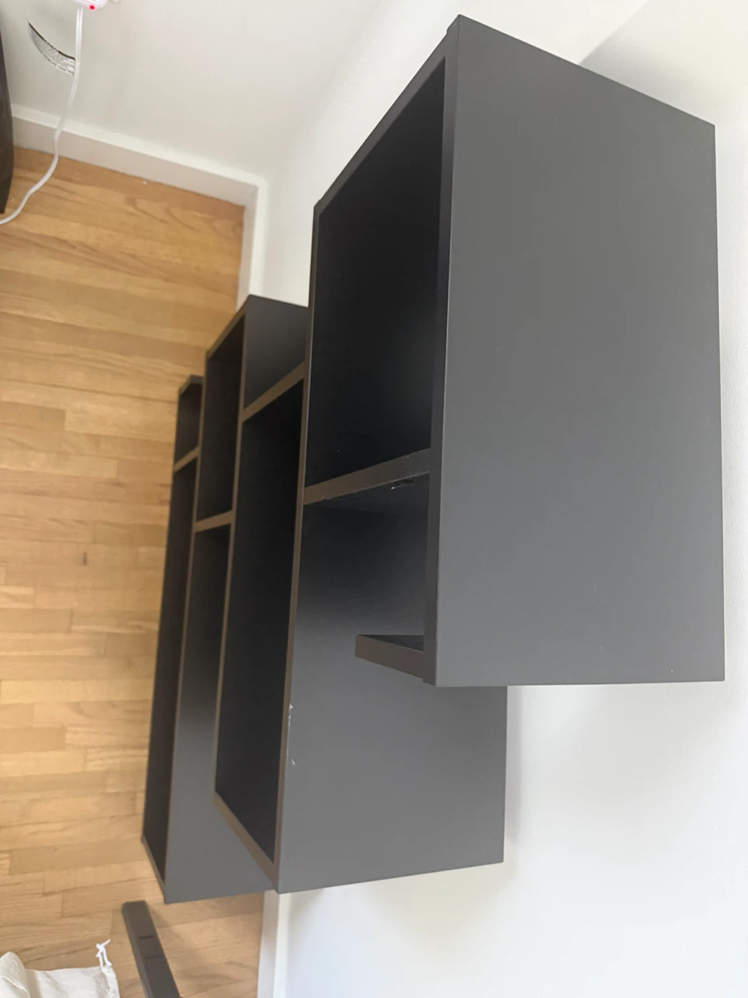 Black Modern Bookcase Shelving Unit