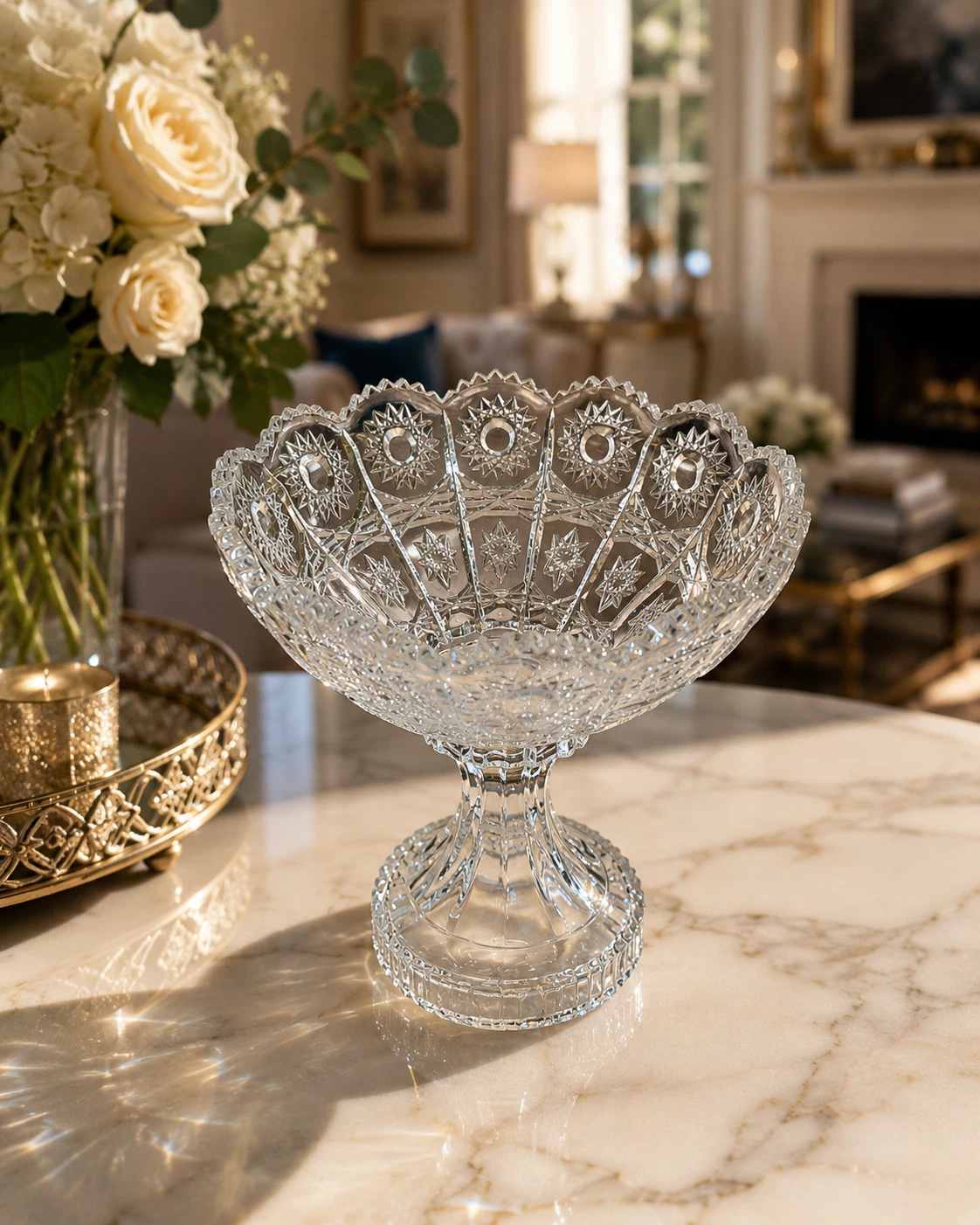 Crystal Pedestal Candy Dish with Lid - photo 3