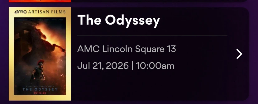 The Odyssey IMAX 70mm NYC tickets - photo 2