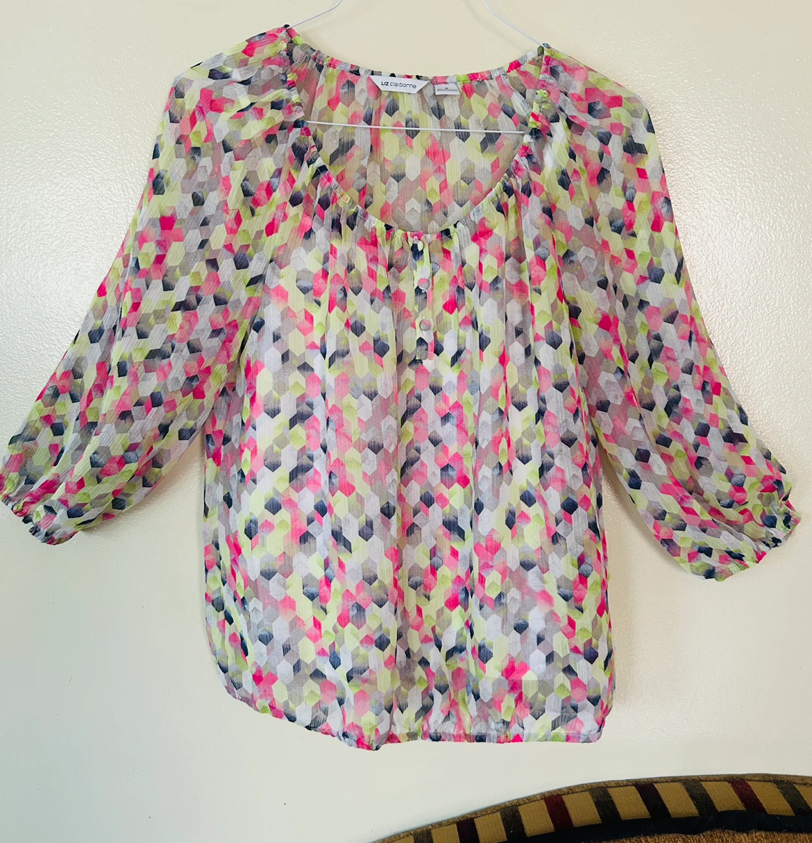 Liz Claiborne Geometric Print Blouse