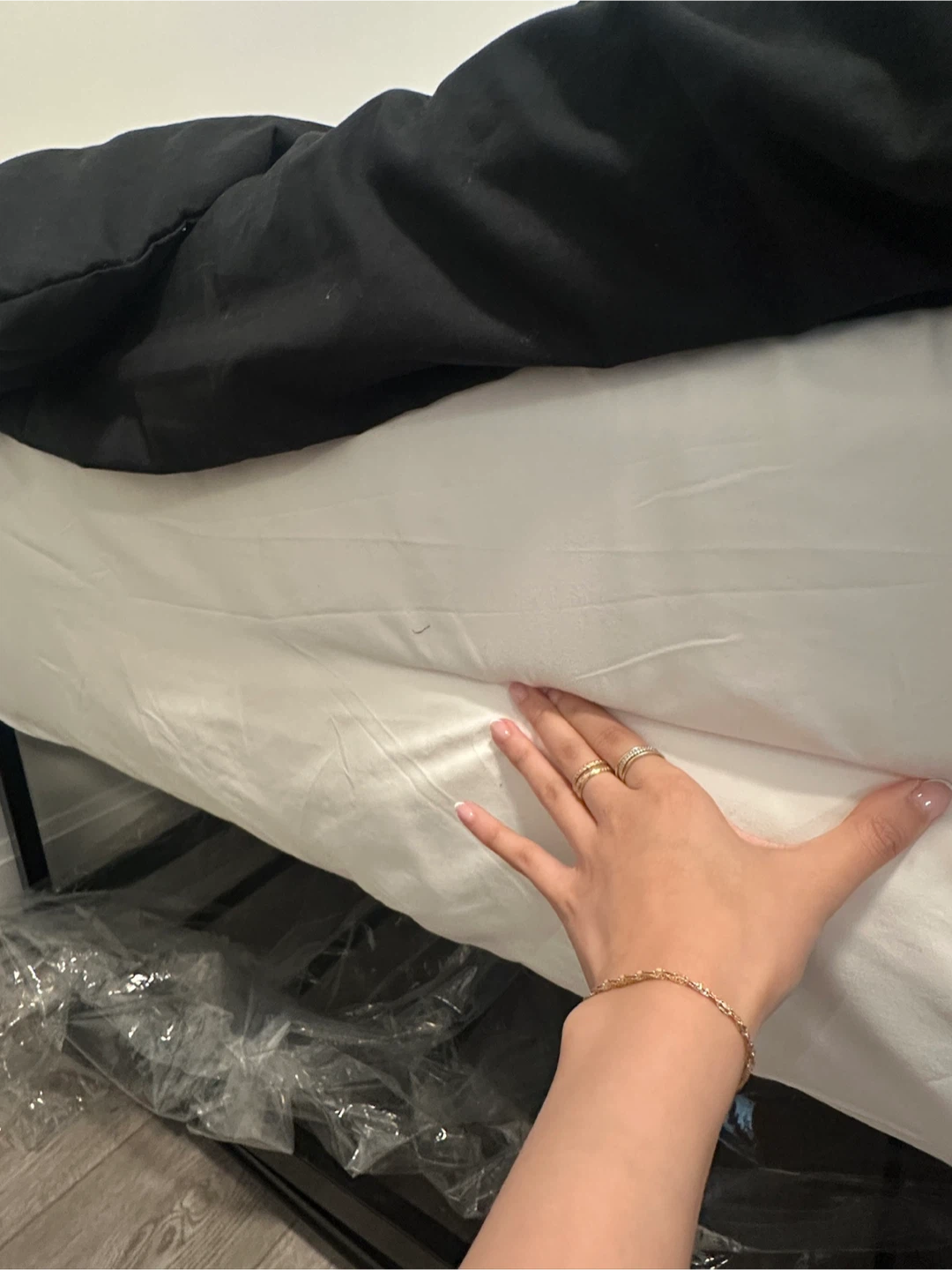 Black Metal Bed Frame with USB Ports - photo 5