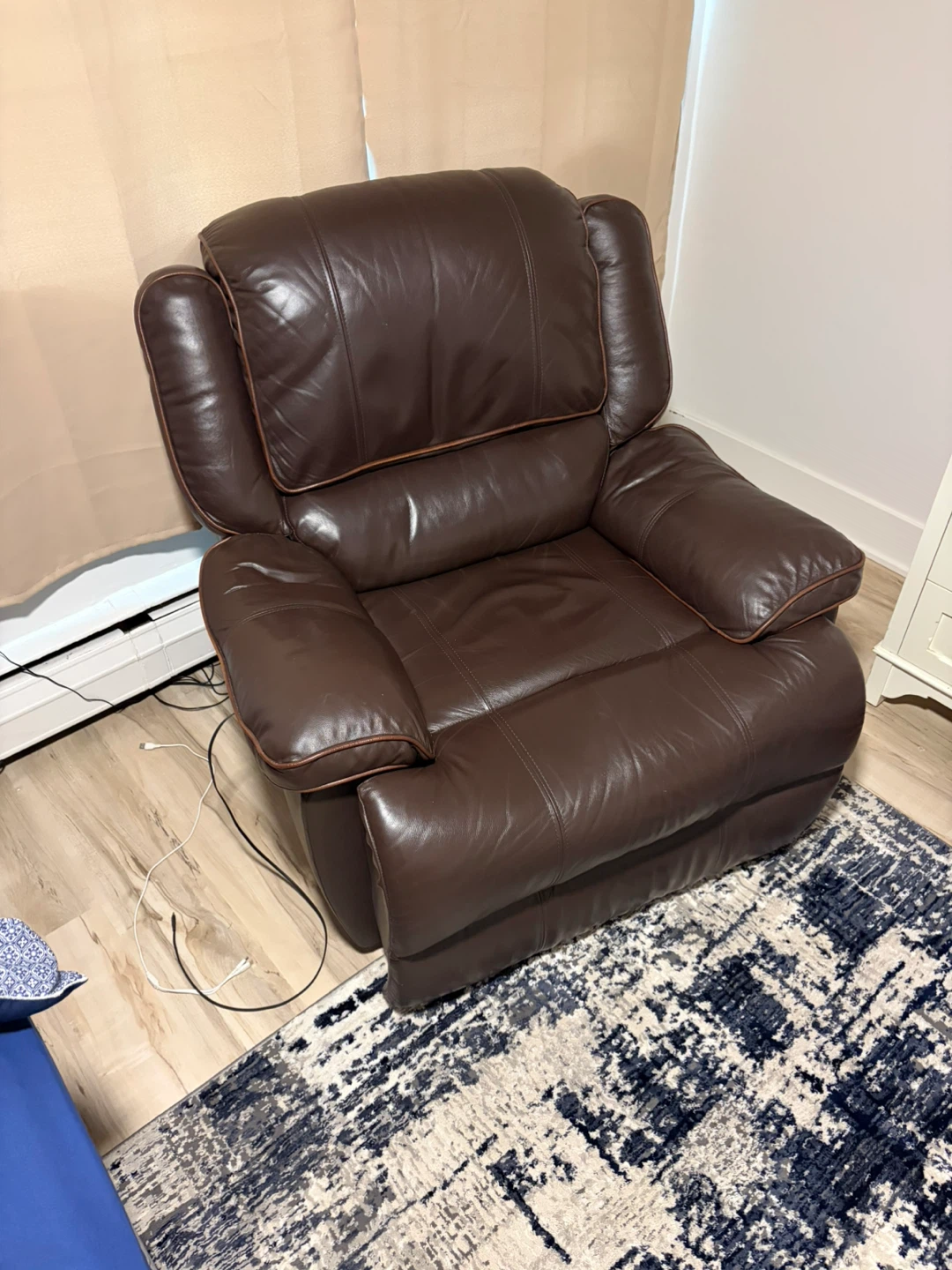 Brown Leather Recliner Chair