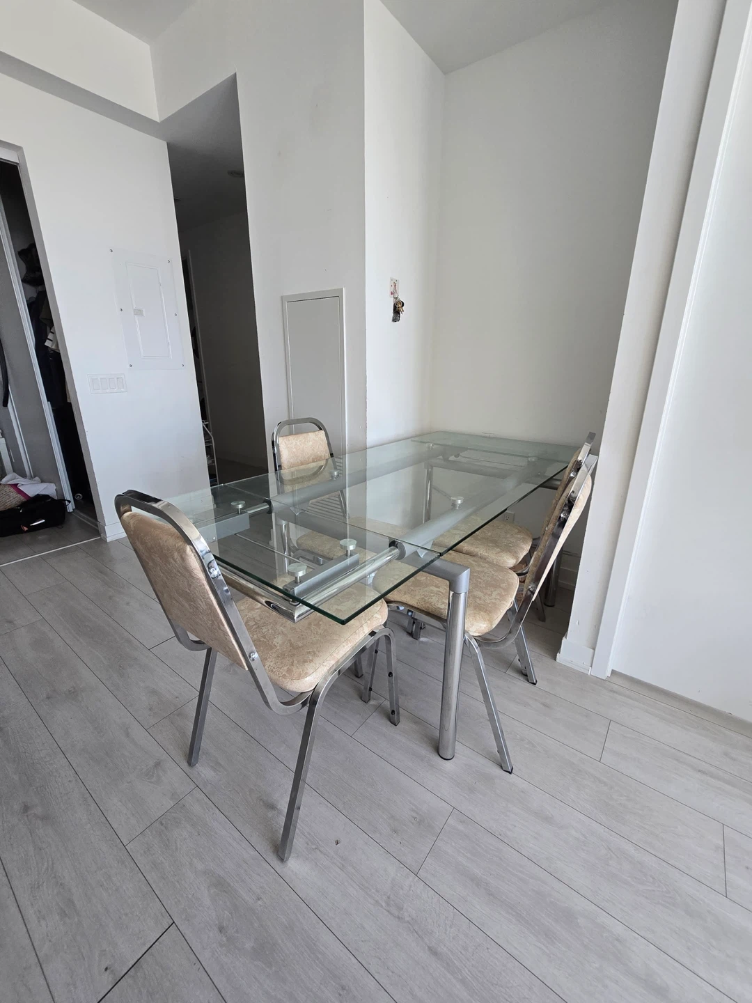 Glass Dining Table with 4 Chairs - photo 3