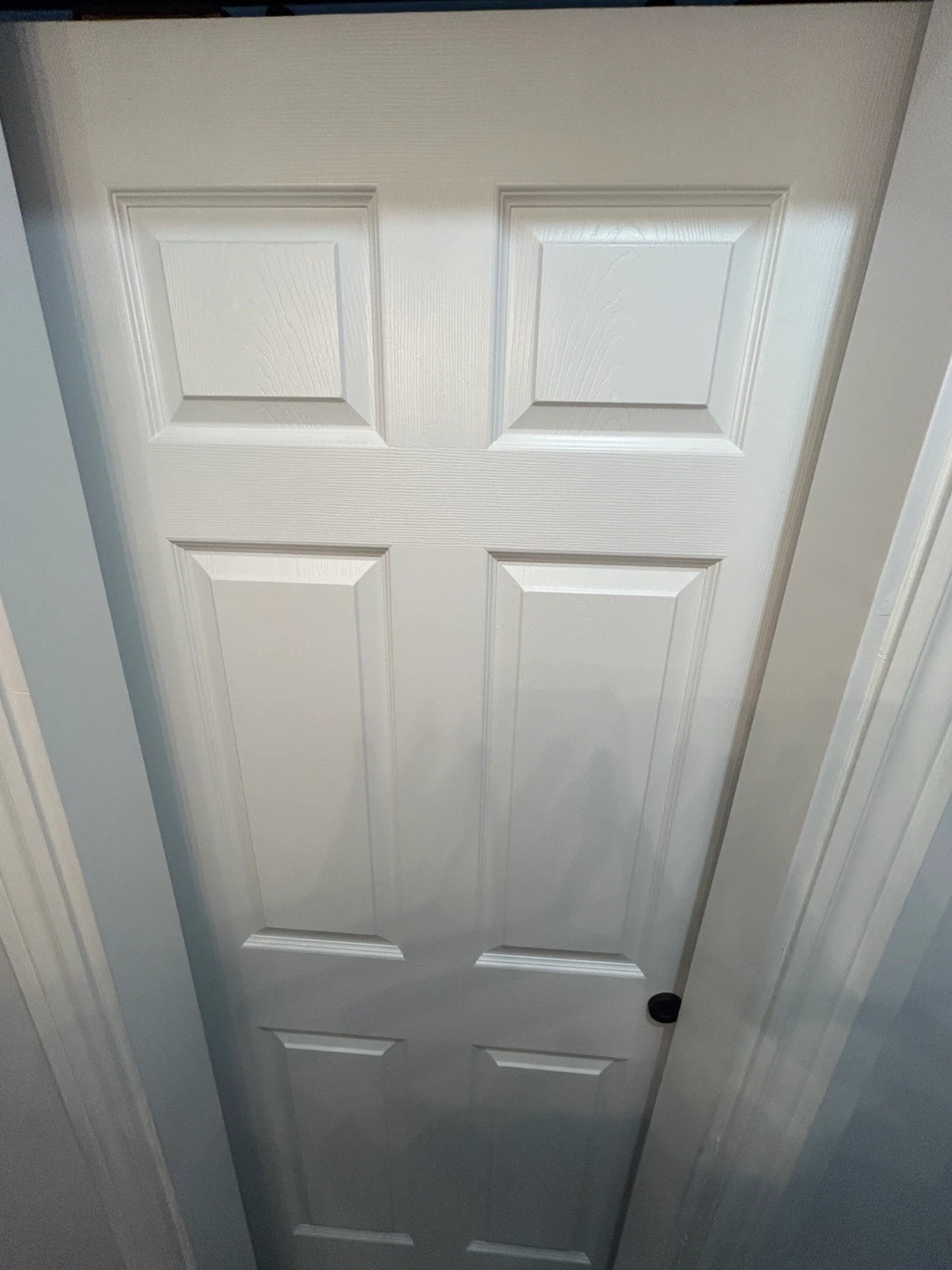 White Six-Panel Barn Door with Hardware - photo 3
