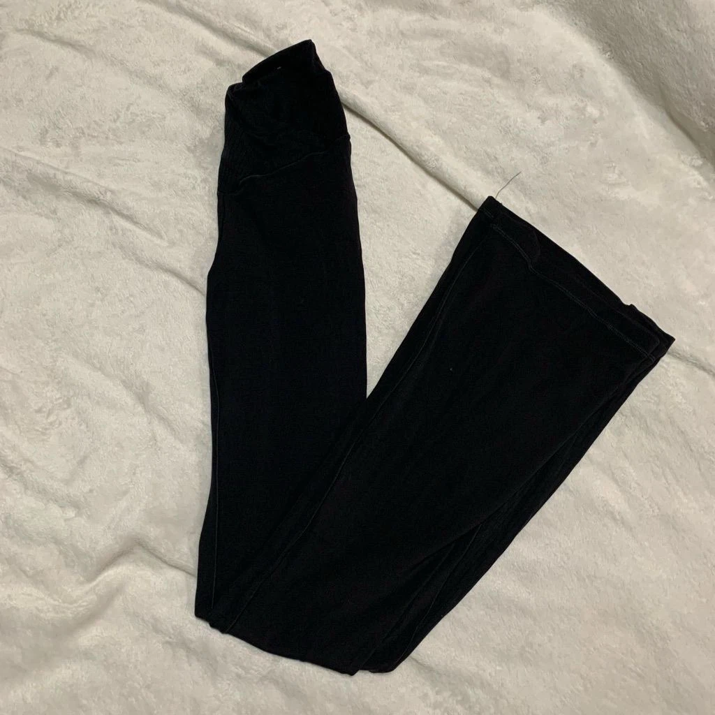Black Bell Bottom Flaired leggings