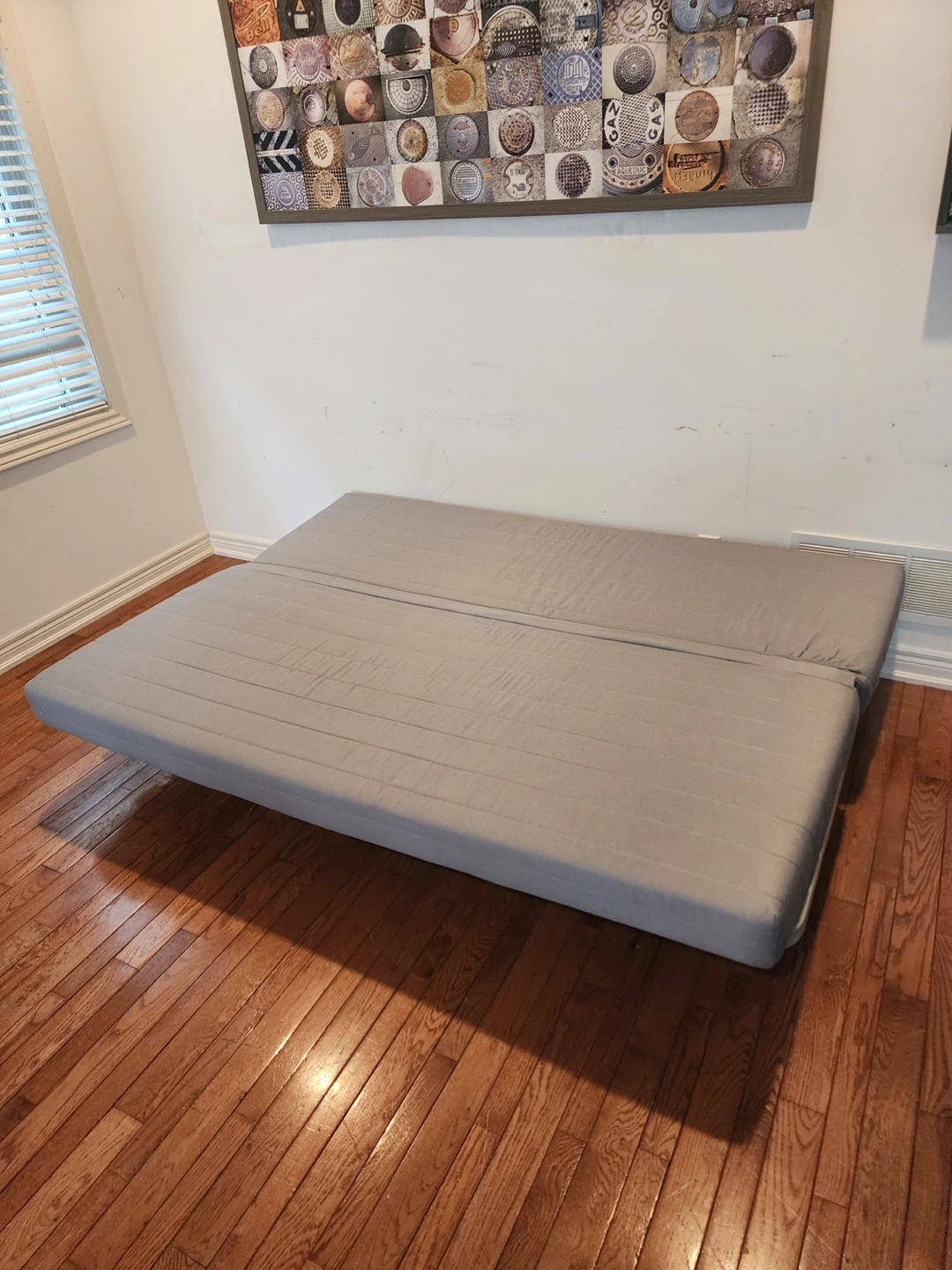 FREE DELIVERY. Grey Futon Sofa Bed - photo 3
