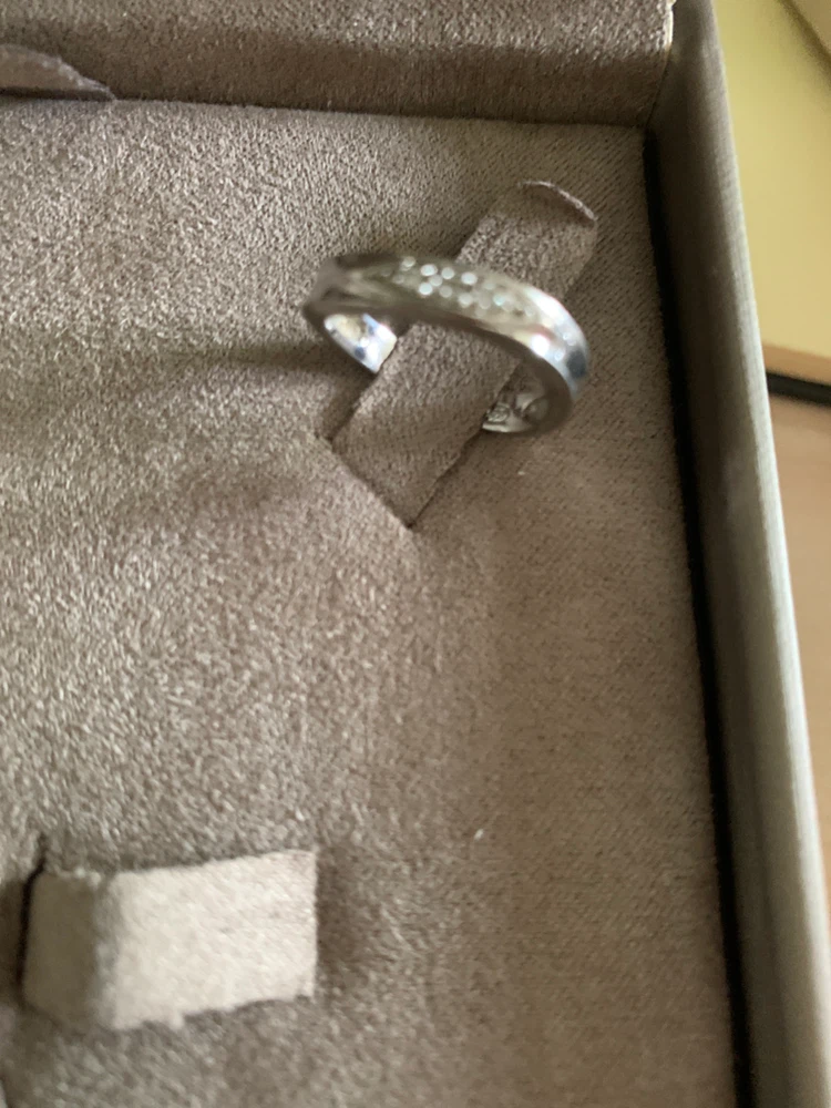 Diamond Band sterling silver Ring - photo 3