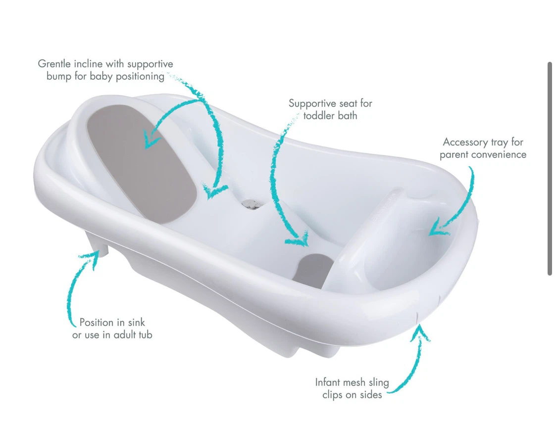 The First Years Sure Comfort Newborn to Toddler Tub - photo 2