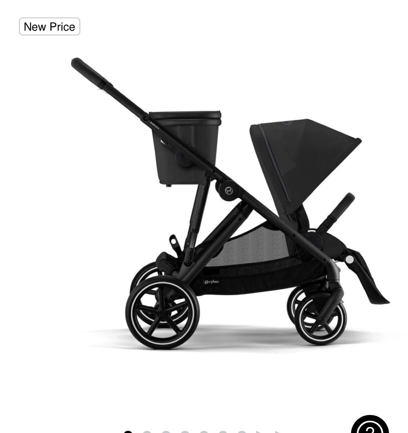 Cybex Gazelle S Double Stroller - Black