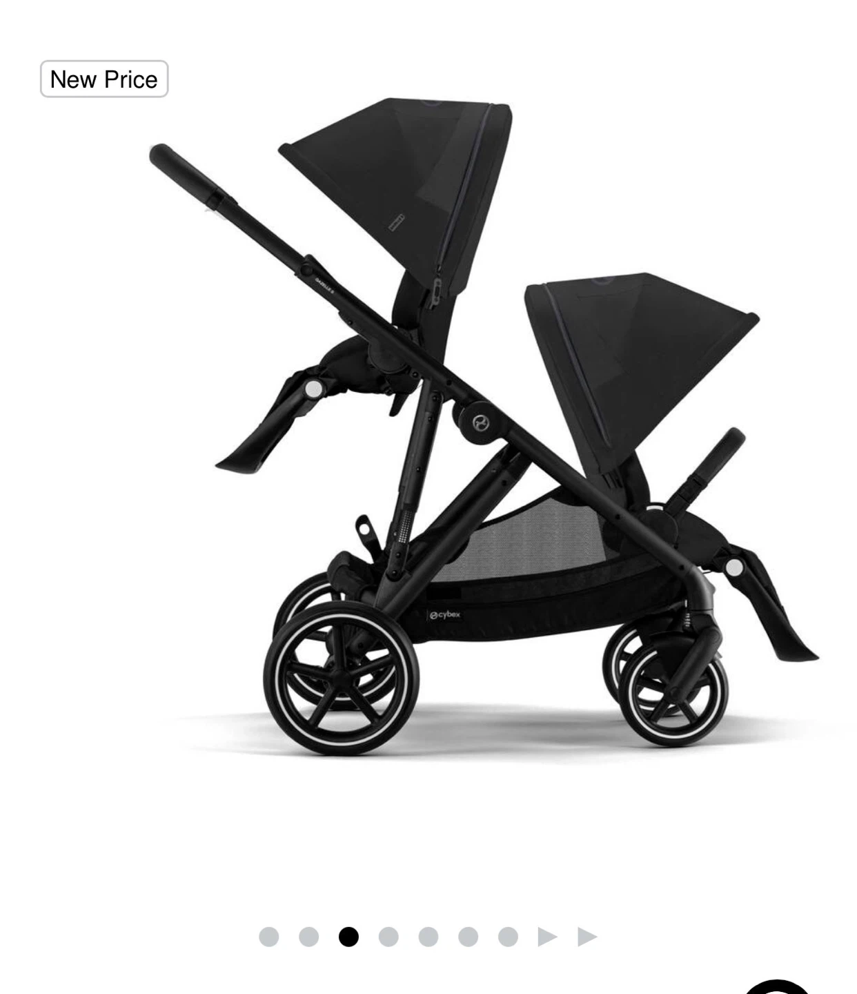 Cybex Gazelle S Double Stroller - Black - photo 2