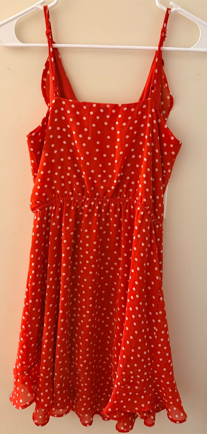 H&M Red Polka Dot Ruffle Dress - photo 2