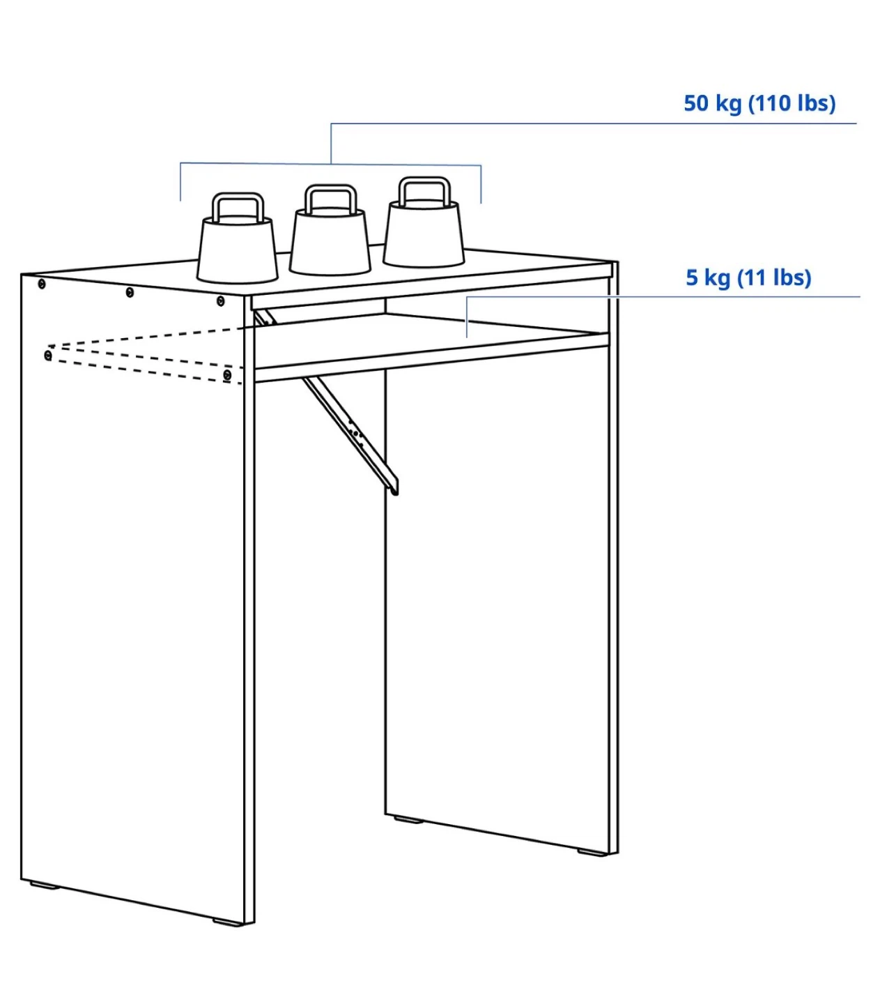 Pair of IKEA TORALD Desks (White) - photo 5