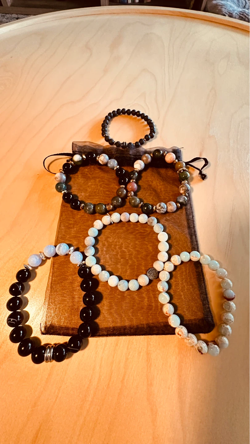 Gem stone bracelets