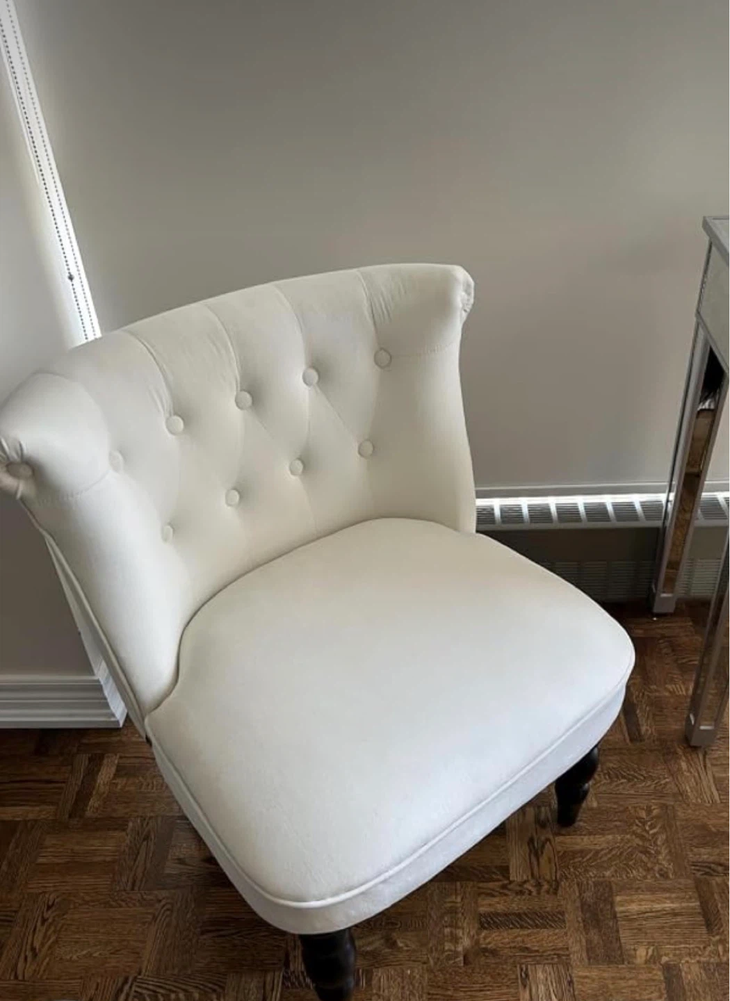 HOMCOM Cream White Accent Chair - photo 3