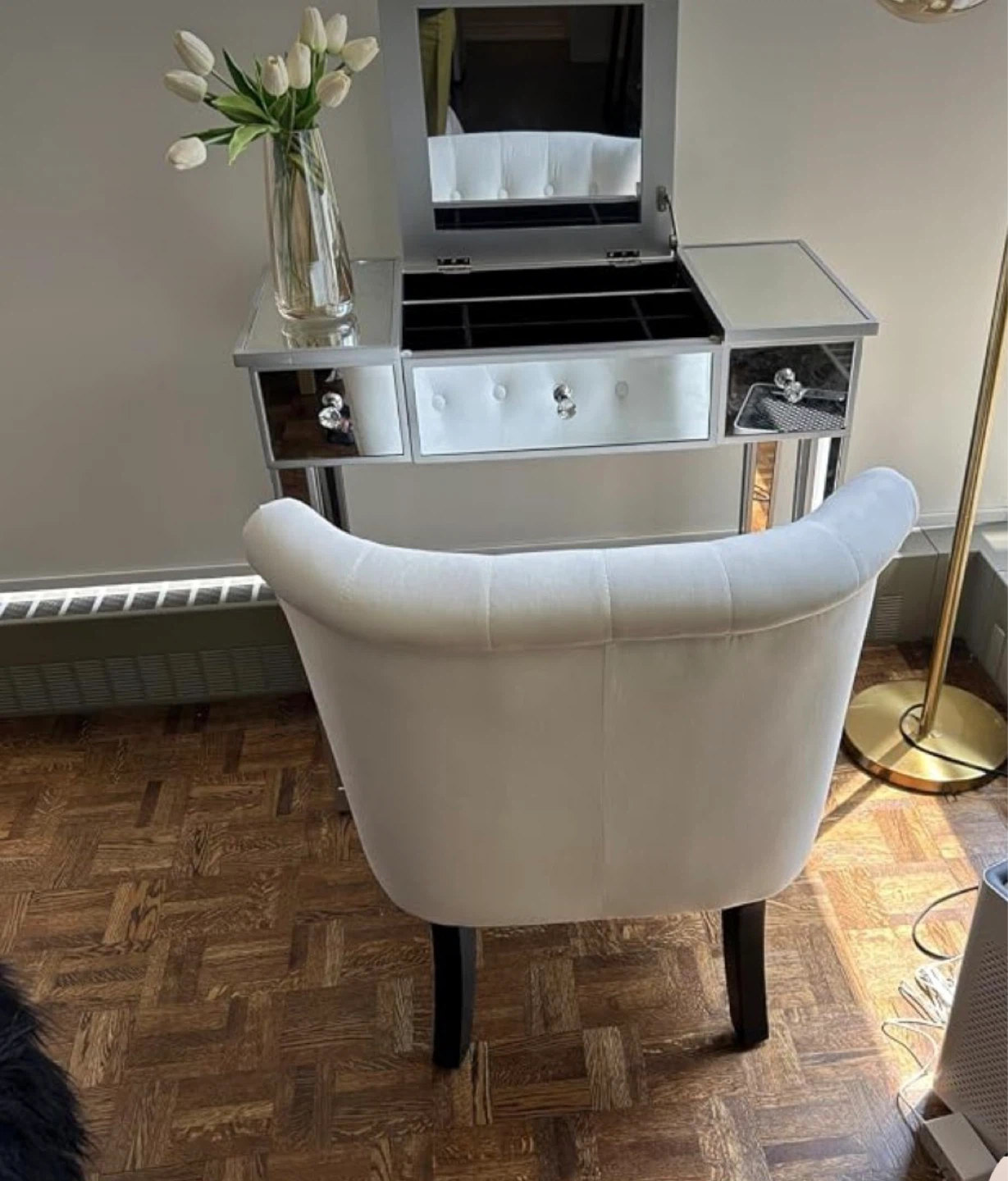 HOMCOM Cream White Accent Chair - photo 2