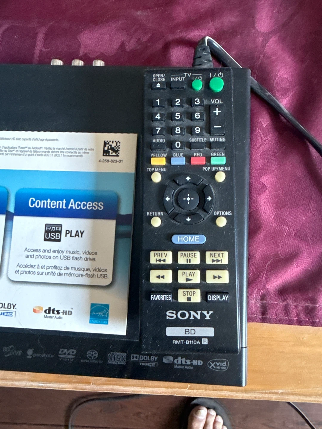 Sony Bluray/DVD player. - photo 2