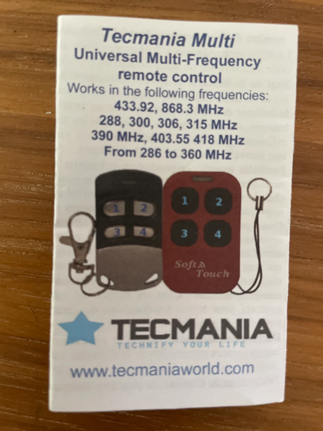 Tecmania Multi Universal Remote Control - photo 4