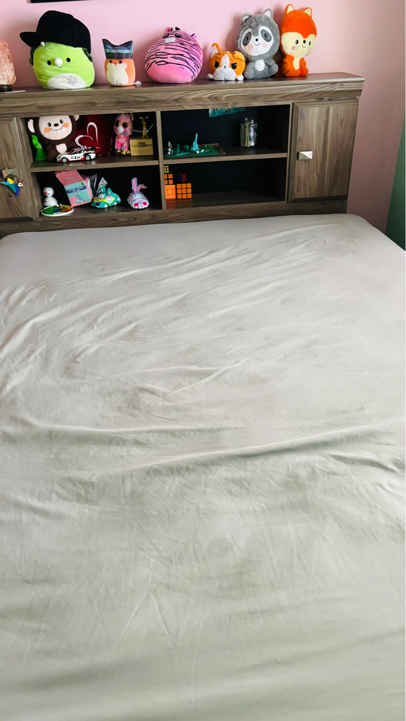 Wood Bed frame with storage drawer queen size - photo 4